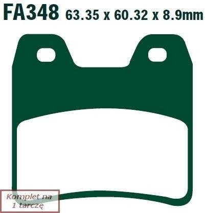 Brake pads EBC FA348HH wzmacniane (set on 1 disk)
