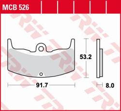 TRW LUCAS ZF BRAKE PADS KH080 ORGANIC HONDA VT 250F '83-'87, CBX 400F '82-'84, VT 500E '83-'85, CBX 550 '82-'84 FRONT