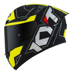 Kask Motocyklowy KYT TT-COURSE ELECTRON matowy czarny/żołty - M
