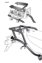 BMW HP 2 (2005-2008) Alurack-Metal carrier for TC