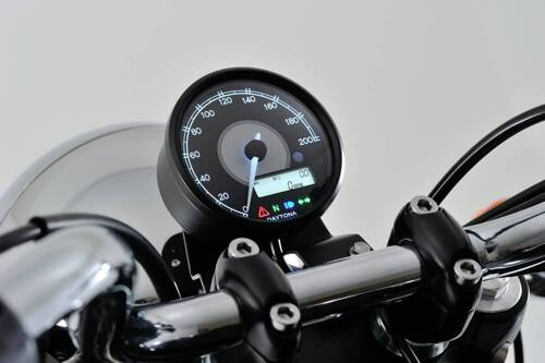 87790 VELONA80 ELECTRICAL SPEEDOMETER 200 KM/H MPH, WHITE LED, BLACK