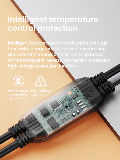 LOBOO L12T światło drogowe i mijania pomocnicze pasuje do rur o średnicy 22/25/28 mm (czarne) (10.1.01003.001.13)