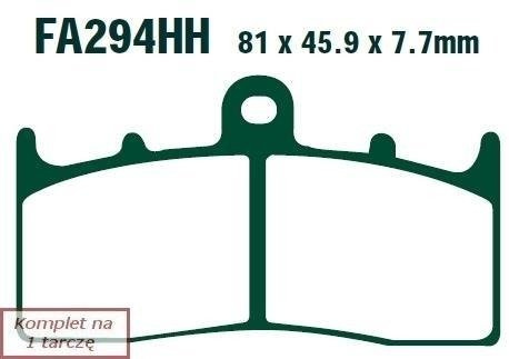 Brake pads EBC FA294HH wzmacniane (set on 1 disk)