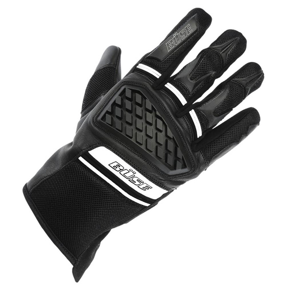 Rękawice motocyklowe BUSE Braga czarno/białe 9
