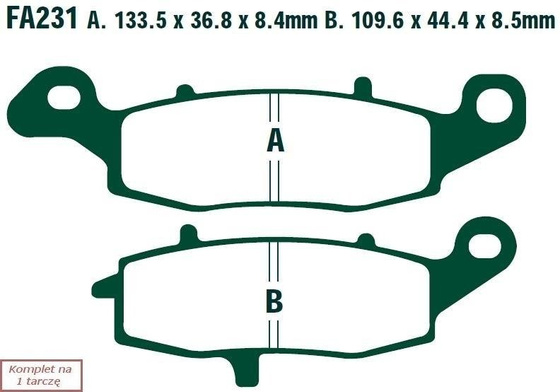 Brake pads EBC FA231 (set on 1 disk)