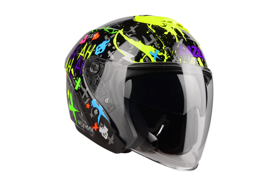 Kask Motocyklowy LAZER TANGO Crazy (kol. Czarny - Multikolor) rozm. M