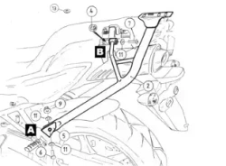 Yamaha FZ 6 Fazer S2 (2007-2010) Alurack stelaż