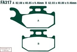 Brake pads EBC FA317TT (set on 1 disk)