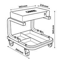 71490 Rectangular workshop stool with tool tray