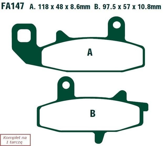 Brake pads EBC FA147 (set on 1 disk)