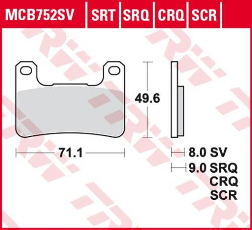 TRW LUCAS KLOCKI HAMULCOWE KH379 CARBON RACING (WYCZYNOWE) KAWASAKI HP2 18-, ZX10R 08-15, SUZUKI GSXR 600 / 750 04-10, GSXR 1000 04-11, GSXR 1300 08-12, PRZÓD (PROMOCJA)
