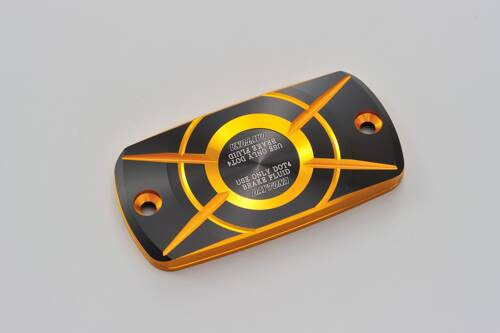 SQUARE MASTER CYLINDER TANK CAP, HONDA(A), GOLD
