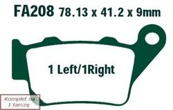 Brake pads EBC FA208TT (set on 1 disk)