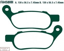 Brake pads EBC FA458VLD chromowane (set on 1 disk)