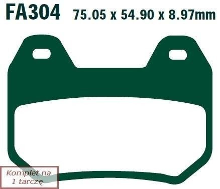 Brake pads EBC FA304HH wzmacniane (set on 1 disk)