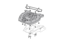 PŁYTA MONTAŻOWA DO ALU-RACK POD KUFER CENTRALNY SHAD, ADAPTER PLATE, SW-MOTECH