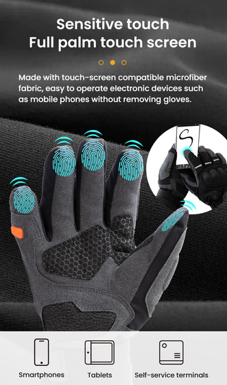 LOBOO Podgrzewane rękawice motocyklowe Szare (01.2.09050.001.01)