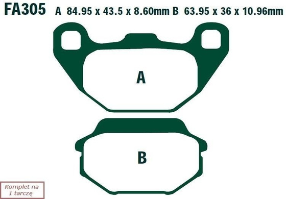 Brake pads EBC FA305TT (set on 1 disk)