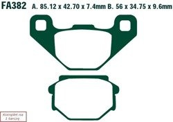 Brake pads EBC FA382 (set on 1 disk)