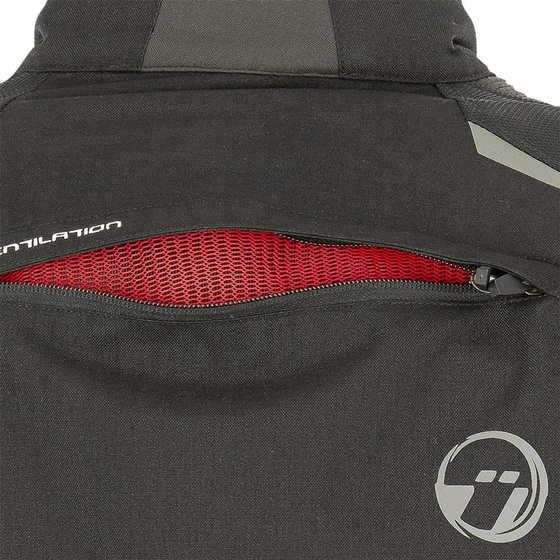 Kurtka motocyklowa BUSE Rico czarno-czerwona 5XL