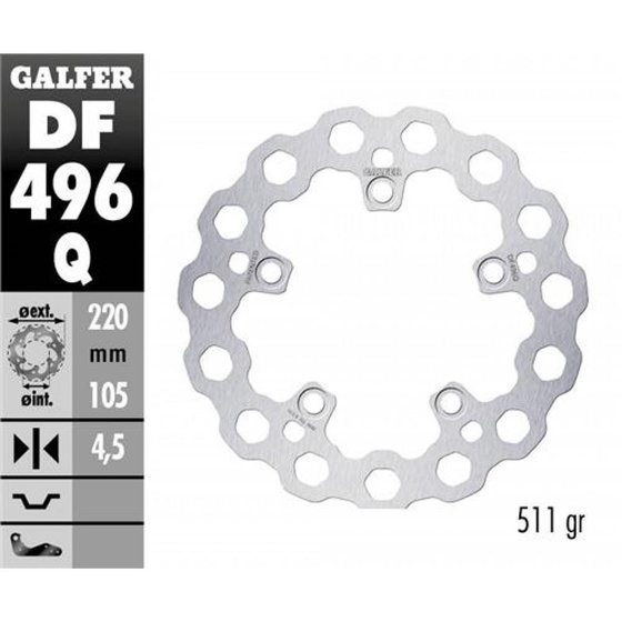 GALFER TARCZA HAMULCOWA 220MM DF496Q