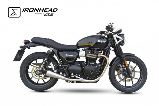 Silencer / Exhaust IRONHEAD TRIUMPH STREET TWIN (16) typ OVC11SS (lewa strona) stalowy