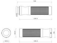 Manetki Sport (Ø 22 mm) do Vespy GTV