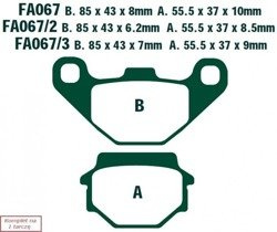 Brake pads EBC FA067/3 (set on 1 disk)