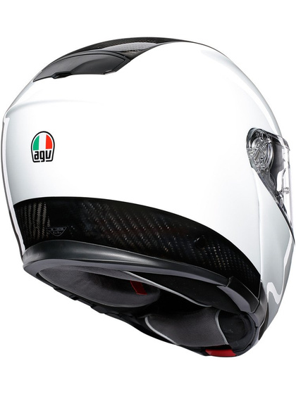 Kask motocyklowy szczękowy AGV SPORTMODULAR E05 SOLID PLK BLACK WHITE