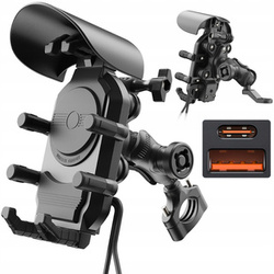 MC39 Motorcycle Phone Holder Anti-vibration USB-C Charging