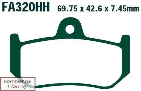 Brake pads EBC FA320HH wzmacniane (set on 1 disk)