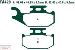 Brake pads EBC FA428TT (set on 1 disk)