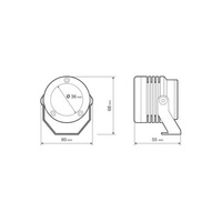 90533 - O-Lux, pair of auxiliary led lights, 12V - Black