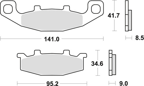 TRW LUCAS BRAKE PADS KH129 SINTER STREET KAWASAKI ZL 600 95-97, ZZR 600 / 1100 90-92, ZR 750 91-99, GPZ 900 90-94, GTR 1000 94-01, ZR 1100 92-95, ZX11 93-01, SUZUKI GS 500 89-95, DR / VX 800 90-96, GSX 1100G 91-95, FRONT/REAR