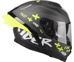 Kask Motocyklowy LAZER RAFALE SR Ride Oni (kol. Czarny - Szary - Żółty Fluo - Matowy) rozm. L