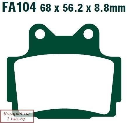 Brake pads EBC FA104HH wzmacniane (set on 1 disk)