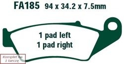 Brake pads EBC MXS185 off-road wyczynowe (set on 1 disk)