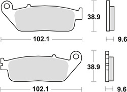 TRW LUCAS BRAKE PADS KH196 ORGANIC CBF 500 '13-, CBF 650 '14-, VT 750 97-14, CBF 1000 06-16, XLV 600 TRANSALP 94-96, FRONT