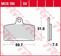 TRW LUCAS ZF KLOCKI HAMULCOWE KH399 SINTER STREET APRILIA RS4 50/125 '11-, DERBI GPR 50 2T '09-'16, GPR 125 2T/4T '04-'16, PEUGEOT XR-7 50 '08-'11, RIEJU RS-3 50 '11-, PRZÓD