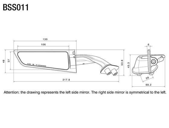 Lusterka Stealth czarne