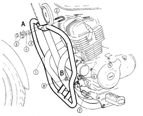 Honda CA 125 Rebel (1995-2001) engine guard