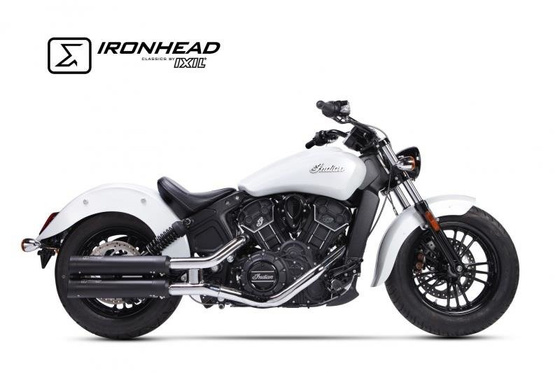 Tłumik IRONHEAD INDIAN SCOUT (15-16) typ HC1-2B (dolny wydech) czarny