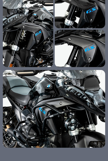 LOBOO Panel chłodnicy z włókna węglowego (czarny metal) do BMW R1300GS (2023-) Carbon Fiber Radiator Panel (10.3.32131.001.11)