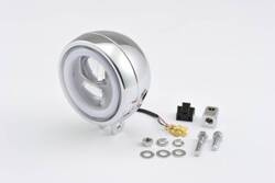 LED HEADLIGHT"CAPSULE120" BOTTOM-MOUNT, CHROME