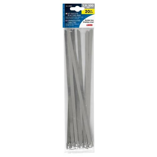 69989 Stainless steel cable ties, 20 pcs set – 7,9x300 mm