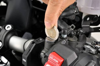 80943 Mirror hole plug bolt CNC gun metal anodized f. M10 x P1.25 left hand side