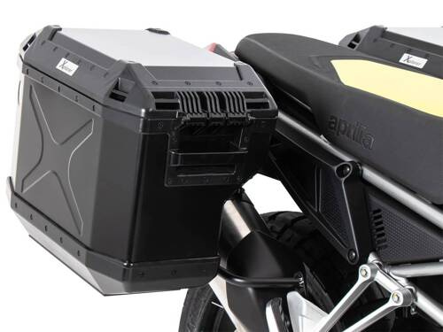 Aprilia Tuareg 660 (2022) stainless steel side carrier incl xplorer black sideboxes