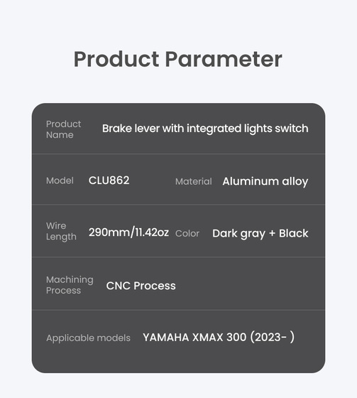 LOBOO Dźwignia hamulca tylnego ze zintegrowanym przełącznikiem świateł (10.1.10862.001.01)