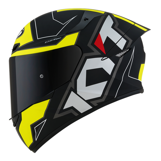 Kask Motocyklowy KYT TT-COURSE ELECTRON matowy czarny/żołty - M