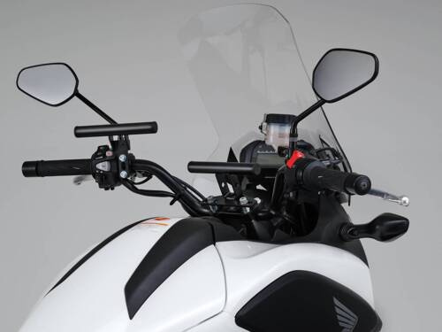 77435 MOUNT BAR 155MM Ø22.2MM BLACK MASTER CYLINDER CLAMP TYPE